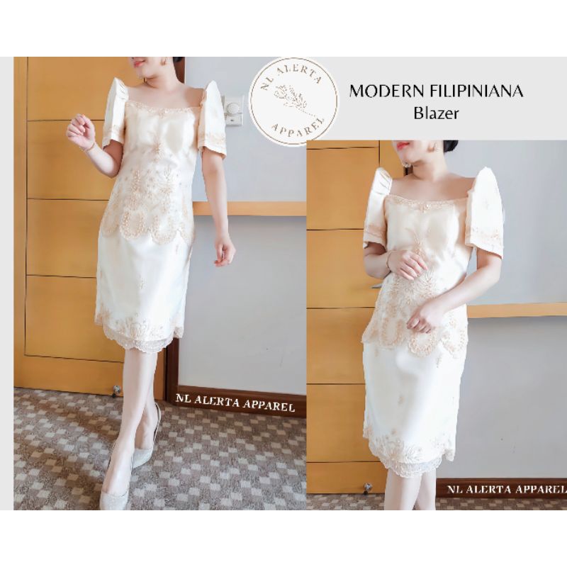 MODERN FILIPINIANA DRESS FOR WOMEN HIGH QUALITY KULTURA Shopee Philippines