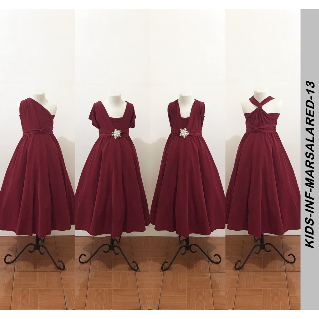 Marsala red hot sale infinity dress