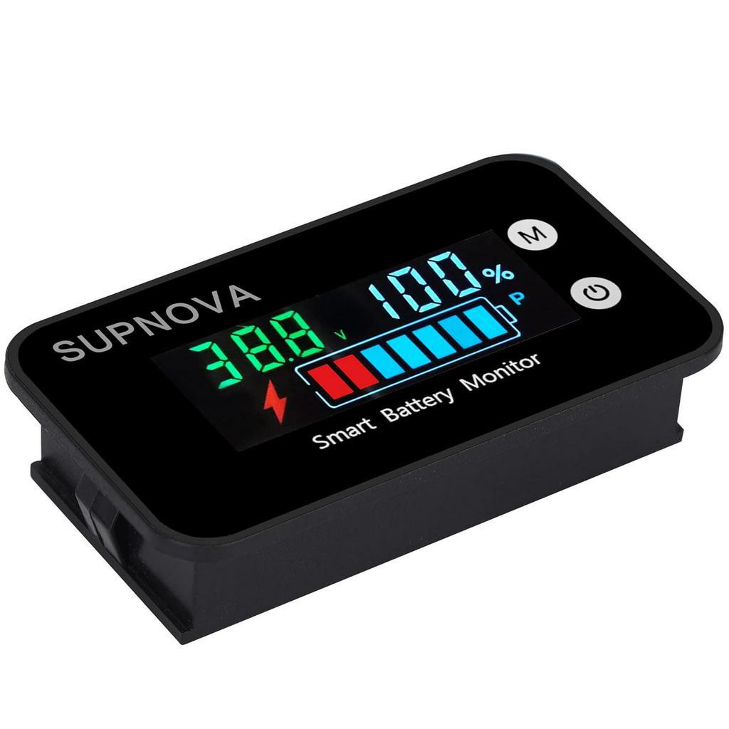 Voltmetro Multifunzione 10-100V LCD Per Capacità Della Batteria, Monitor Display Della Temperatura (12V) | Leroy Merlin - 8