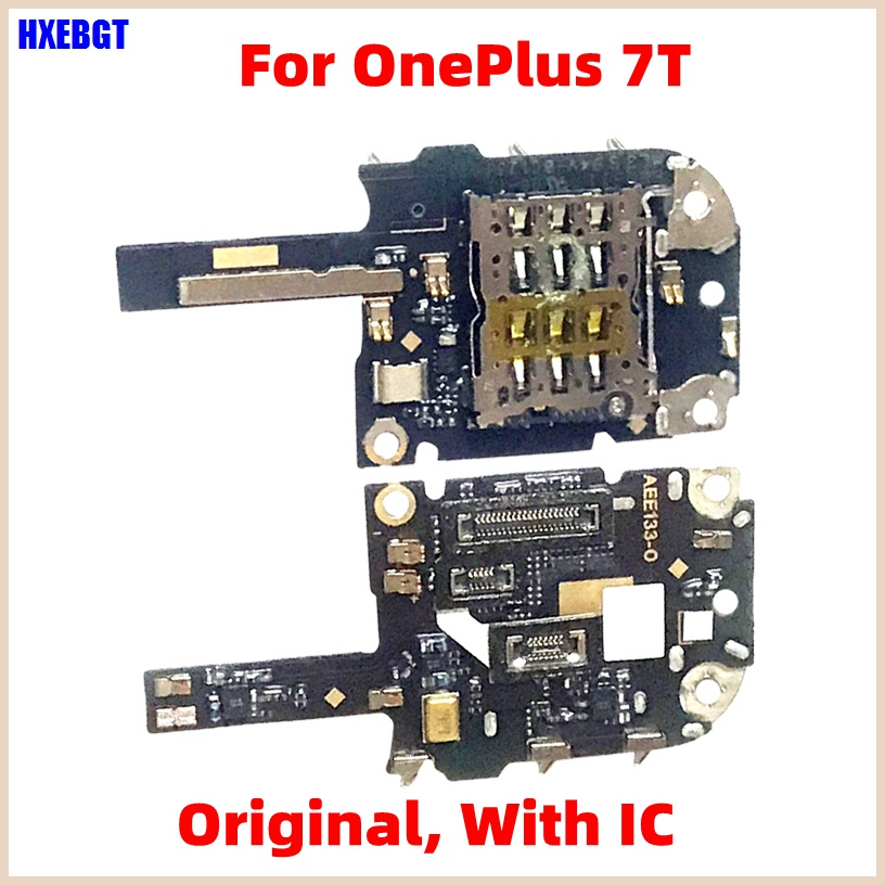 Original For OnePlus 7T Sim Reader Card Slot Socket Holder With IC 1+7T ...