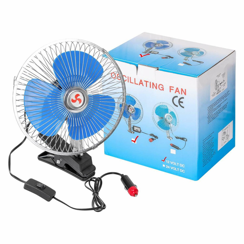 Carpoint 12 Volt Car Interior 6 (150mm) Oscillating Cooling Fan with Screw  Fixing