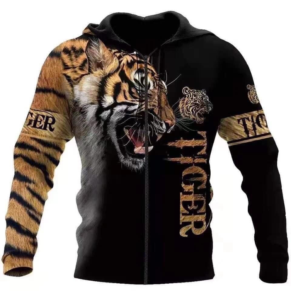 3D printed tiger animal design sweater hoodie jacket for men Shopee Philippines