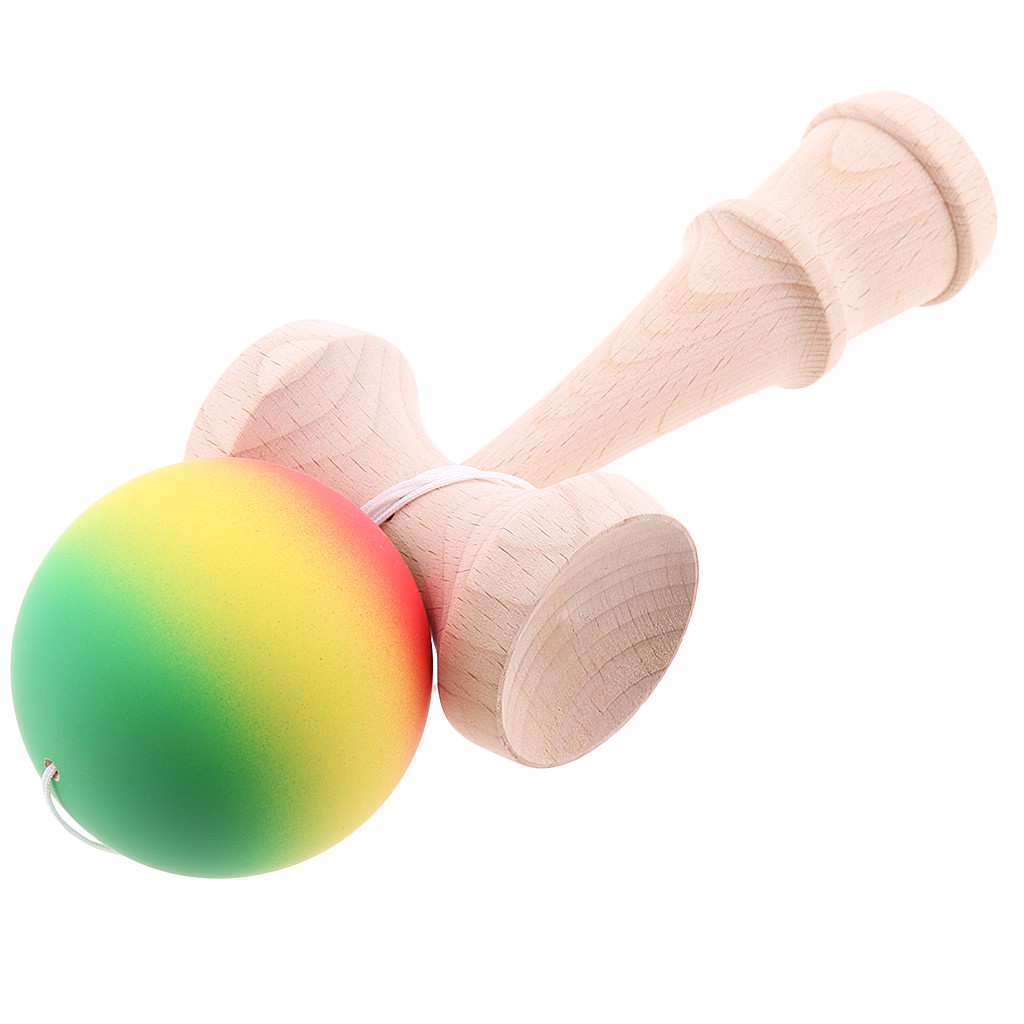 Japanese Ball Wooden Toy Skill Ball Full Size Kids Outdoor Game Toy