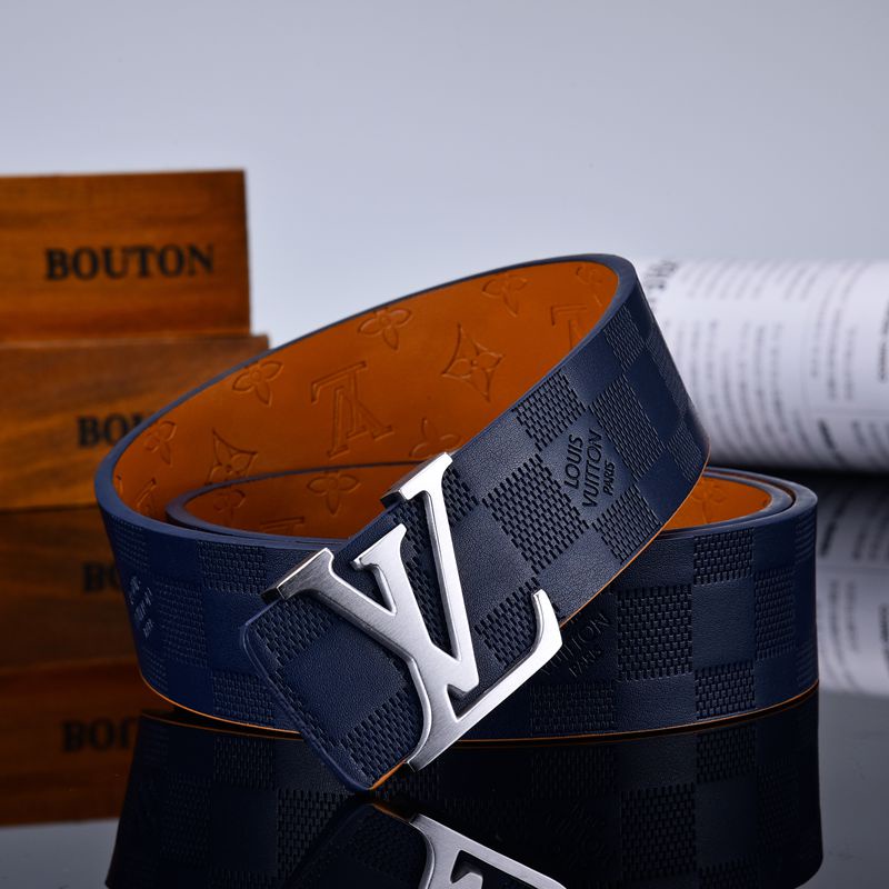 LOUIS VUITTON Belts Louis Vuitton Leather For Male 100 Cm for Men