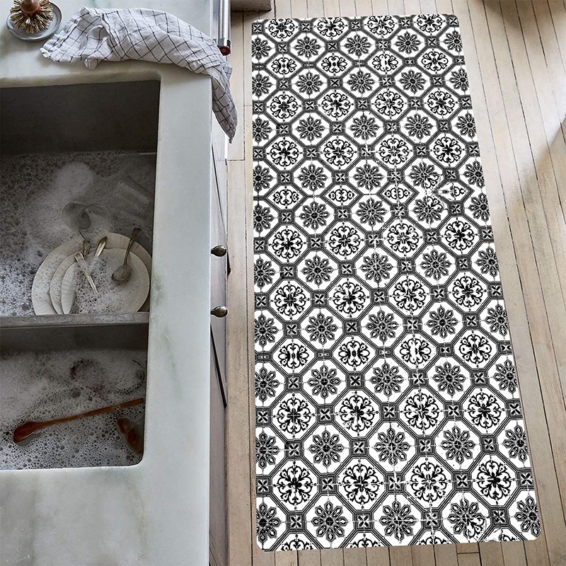 Tile Pattern Design Anti-Fatigue Kitchen Mat Heavy Duty Standing ...