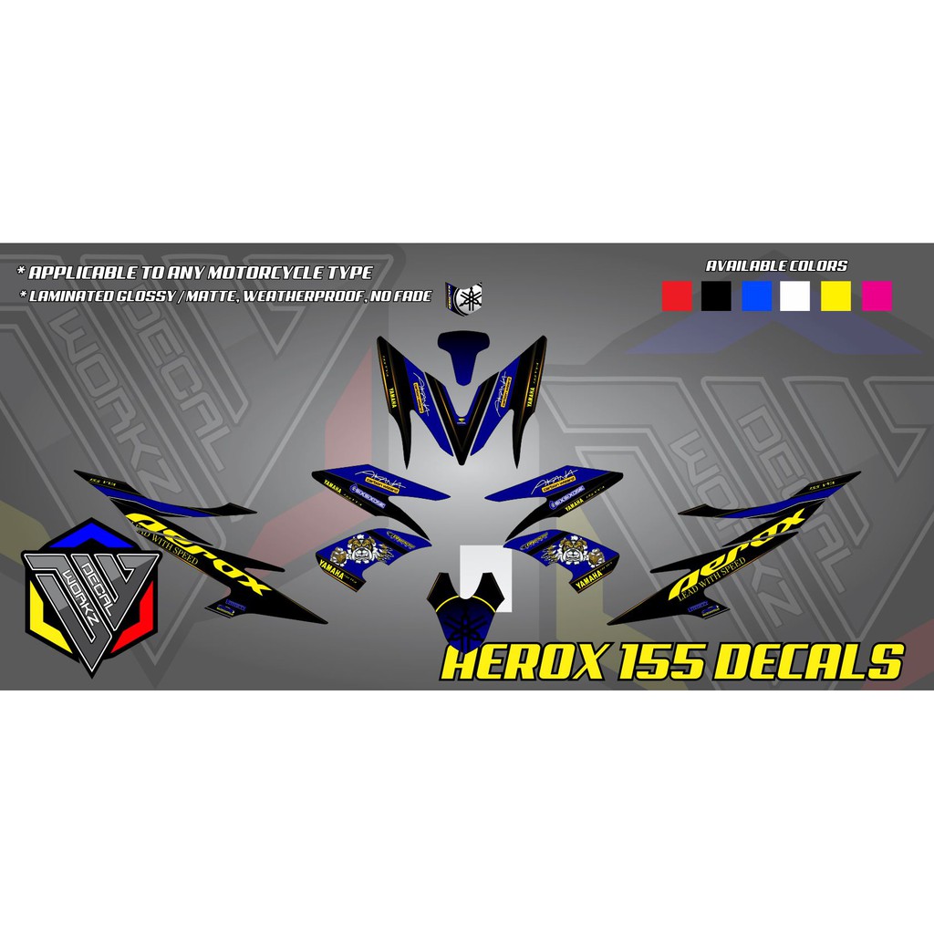 YAMAHA AEROX 155 STICKER DECALS BLUE | Shopee Philippines