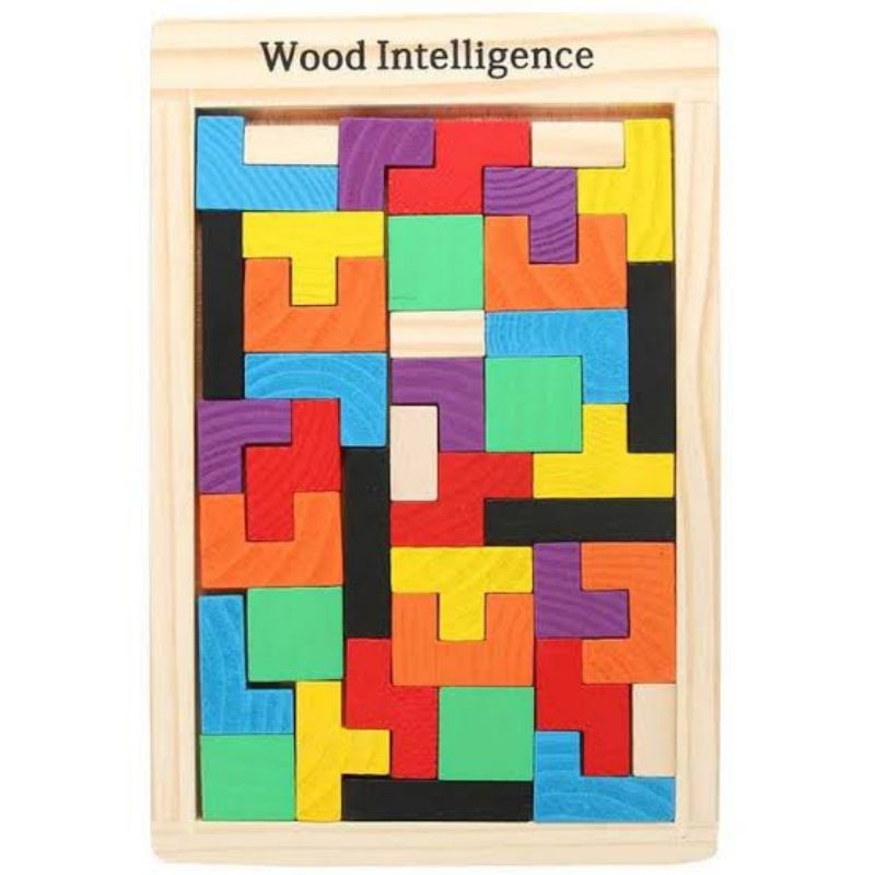 KAYU Educational Toys - TANGRAM TETRIS Wooden PUZZLE | Shopee Philippines
