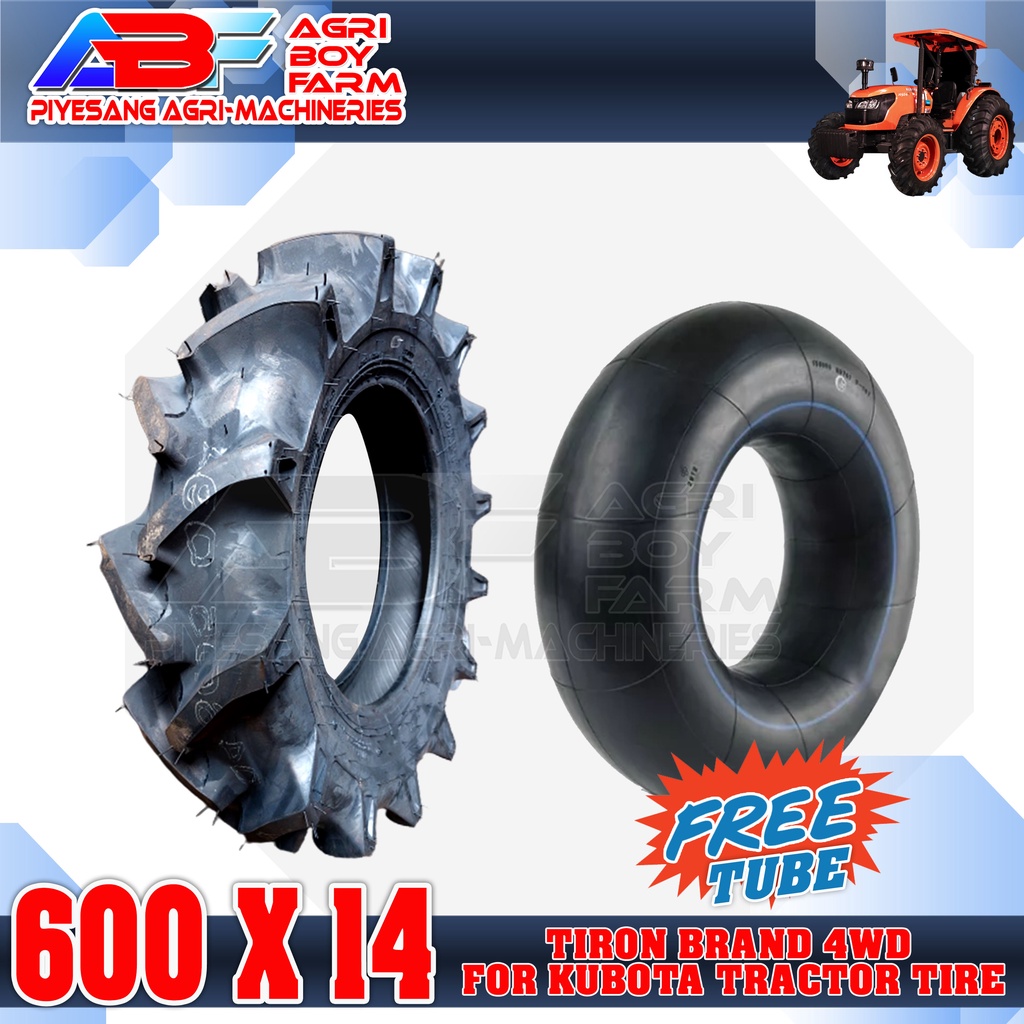 Tire 600 X 14 4PLY Tractor Superstone Tiron Free Tube For Kubota Tractor Shopee Philippines