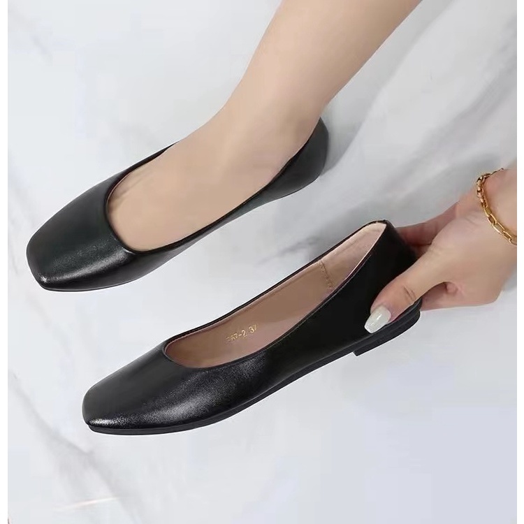 Black leather deals shoes women