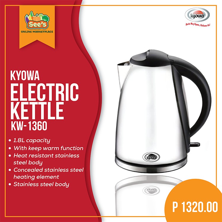 Electric kettle hot sale shopee