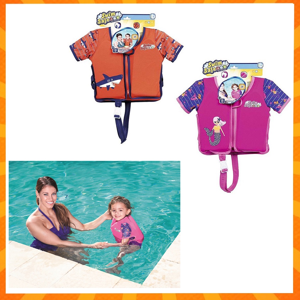 Bestway Swim Safe Swimming Vest Life Jacket For Kids (3 To 6 Years Old ...