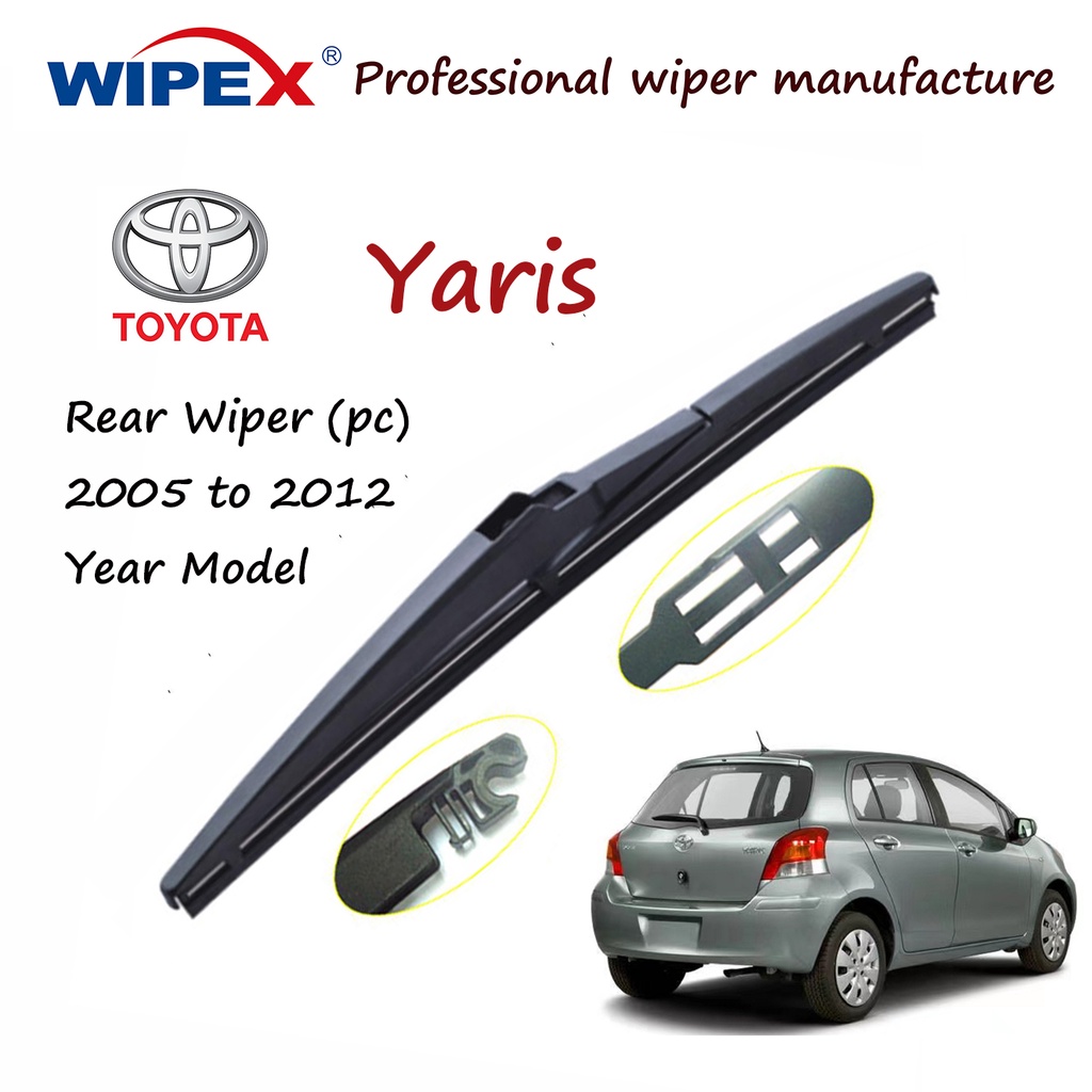 Toyota Yaris Rear 12A Wiper Blade for 2005 to 2012 year YARIS Car Back