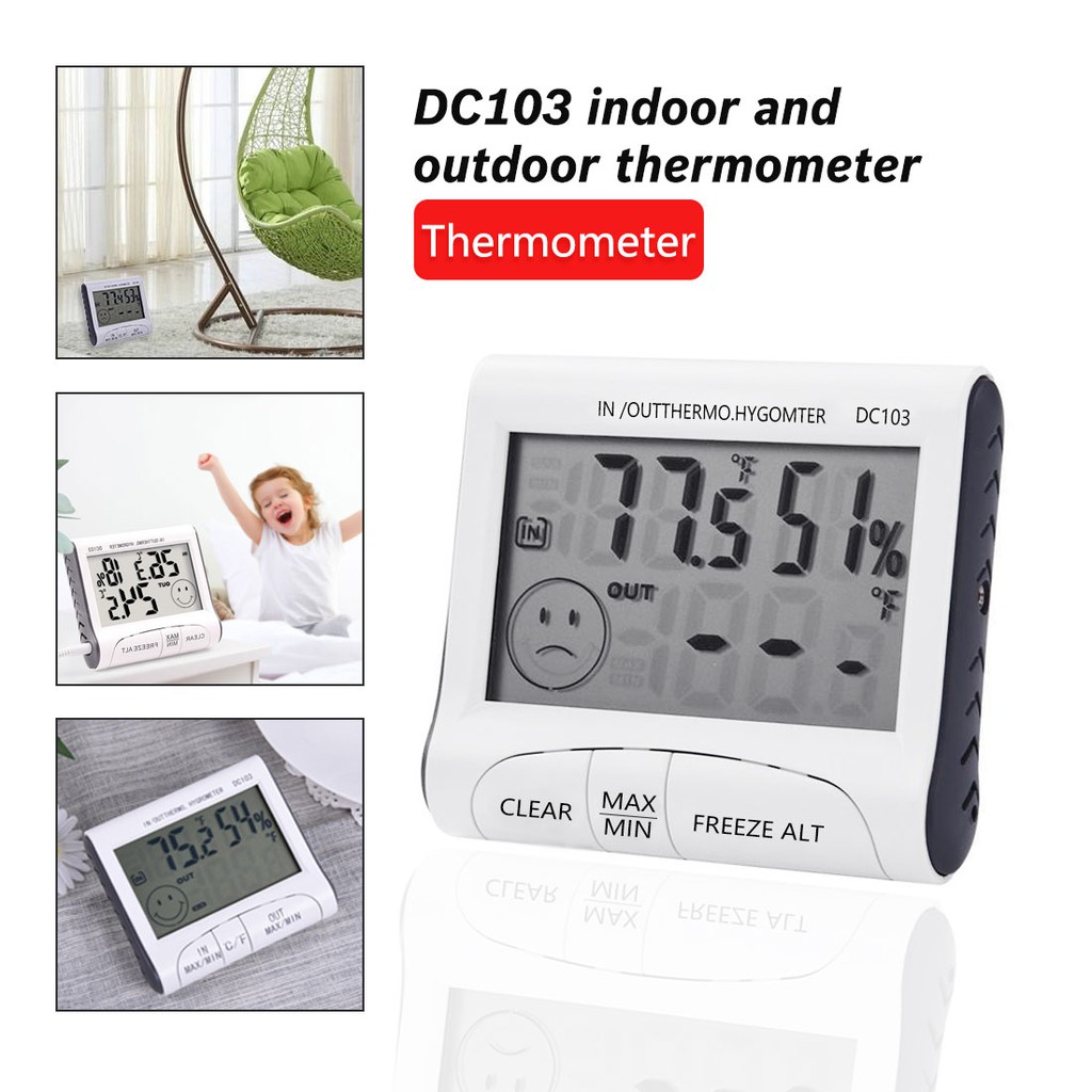 DC103 double temperature with temperature and humidity meter