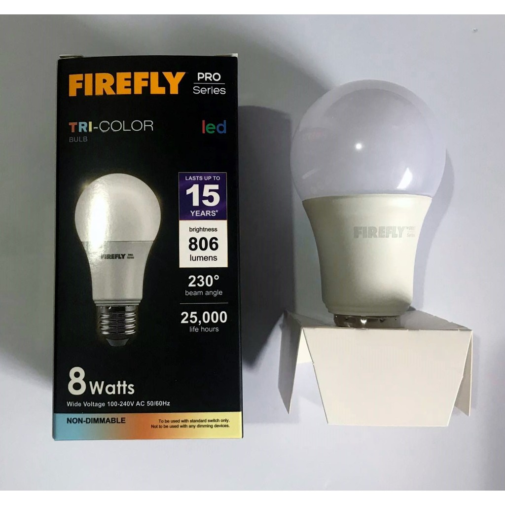 Firefly Tri-Color LED bulb (8watts) | Shopee Philippines