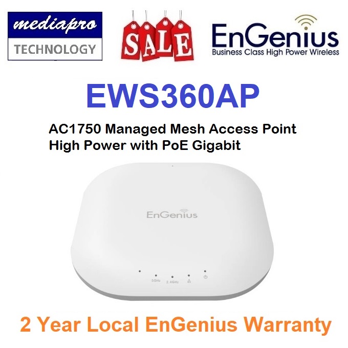 AQQD EnGenius EWS360AP High Power AC1750 Managed Access Point (MESH ...