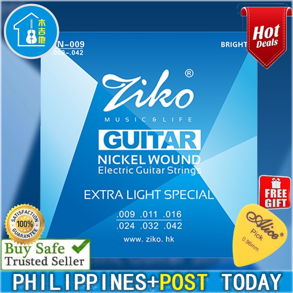 Ziko Electric Guitar Strings Set Nickel Wound Extra Light DN009 010