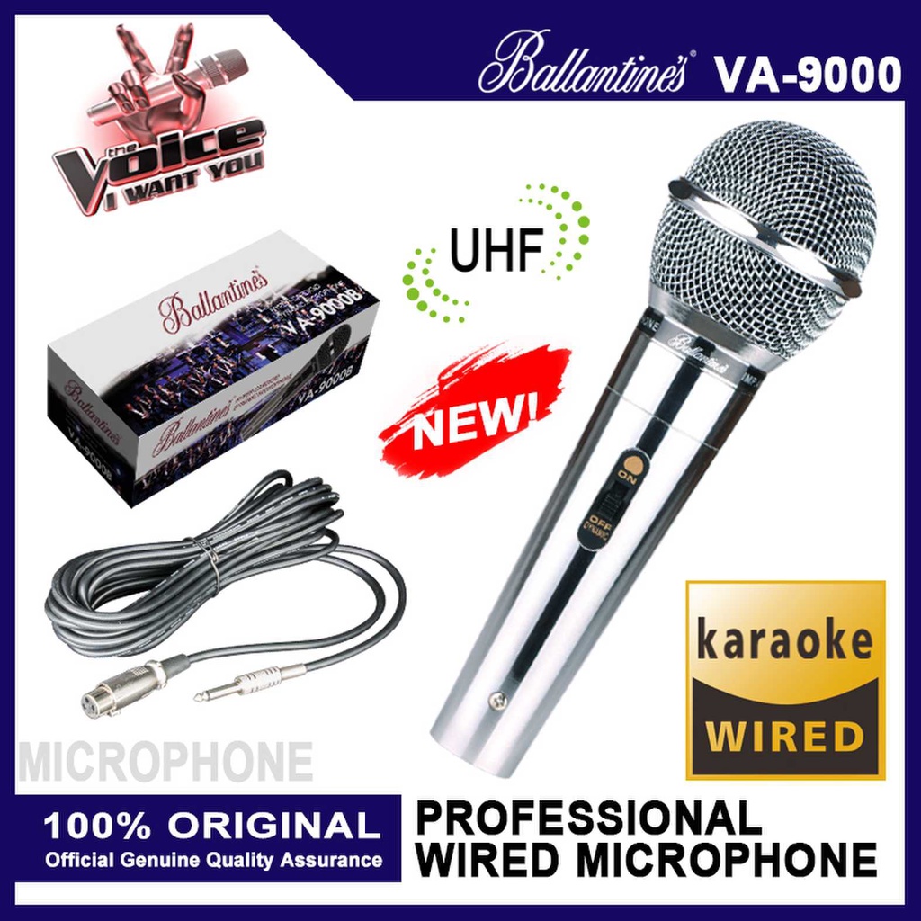 Ballantines VA-9000 Professional Hyper-Cardioid Dynamic Microphone ...