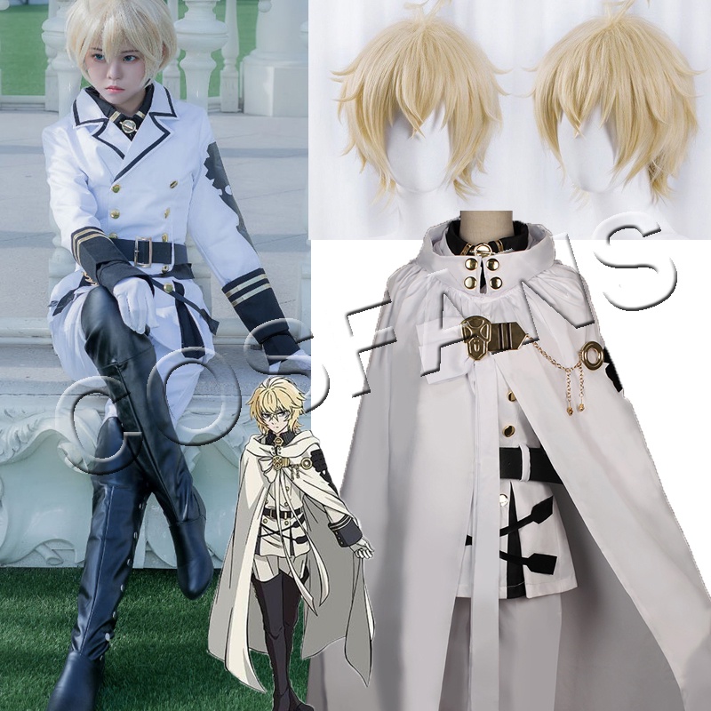 Anime Seraph Of The End Owari No Seraph Mikaela Hyakuya Uniforms Cosplay Costume With Wig Full