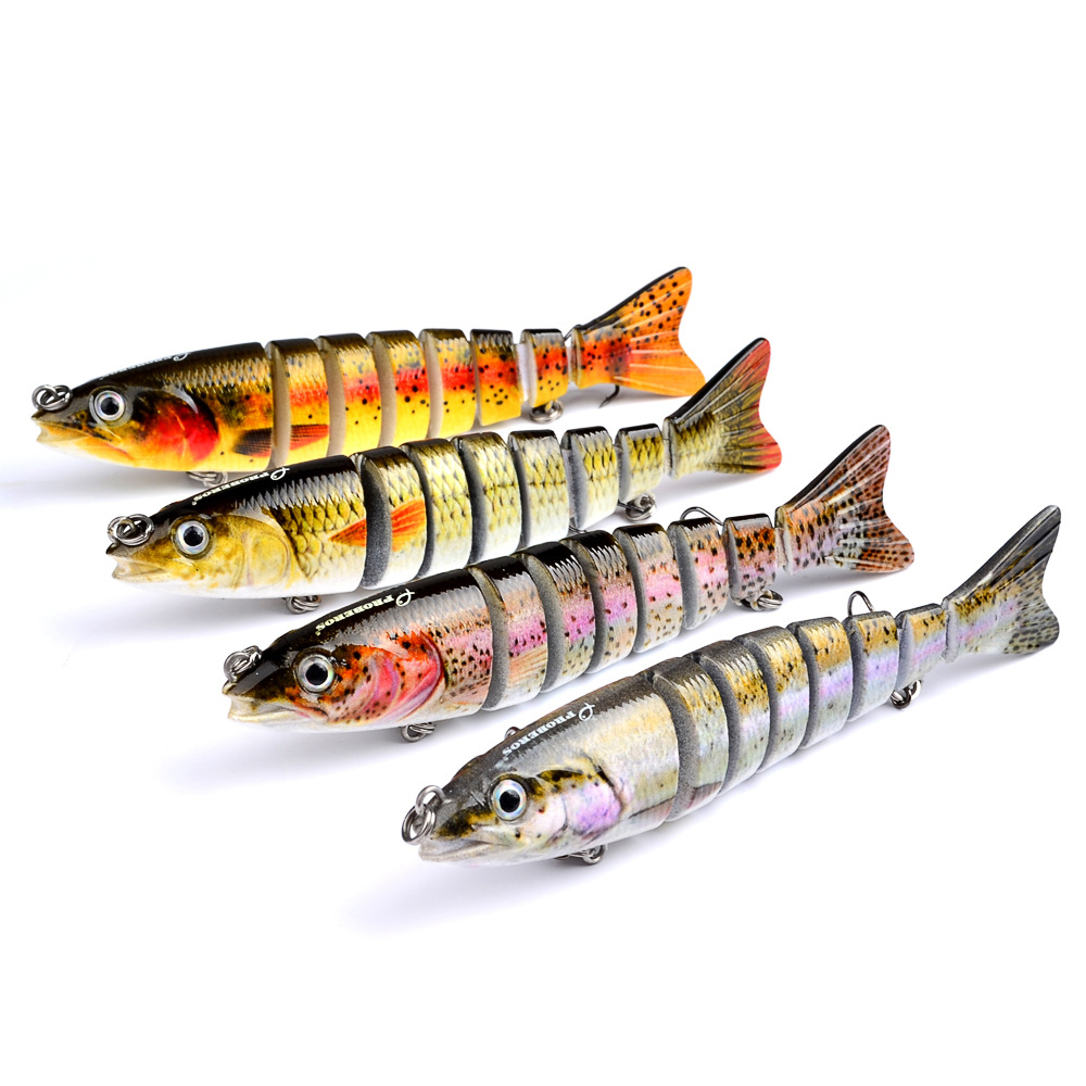 Sea Fishing Lures 8 Segment Wobbler Swimbait Robotic 120mm / Multi