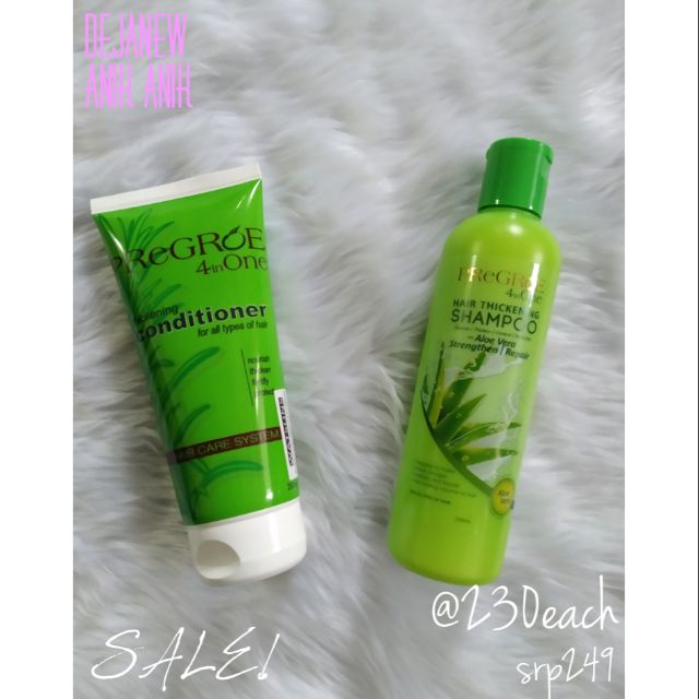 Pregroe Thickening Shampoo (250ml) & Conditioner (200ml) @230each