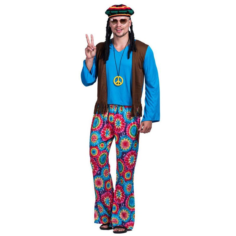 Men 80s Disco Cheap 80s Fancy Dress Mens Adult Retro 60s 70s Hippie Love  Peace Costume