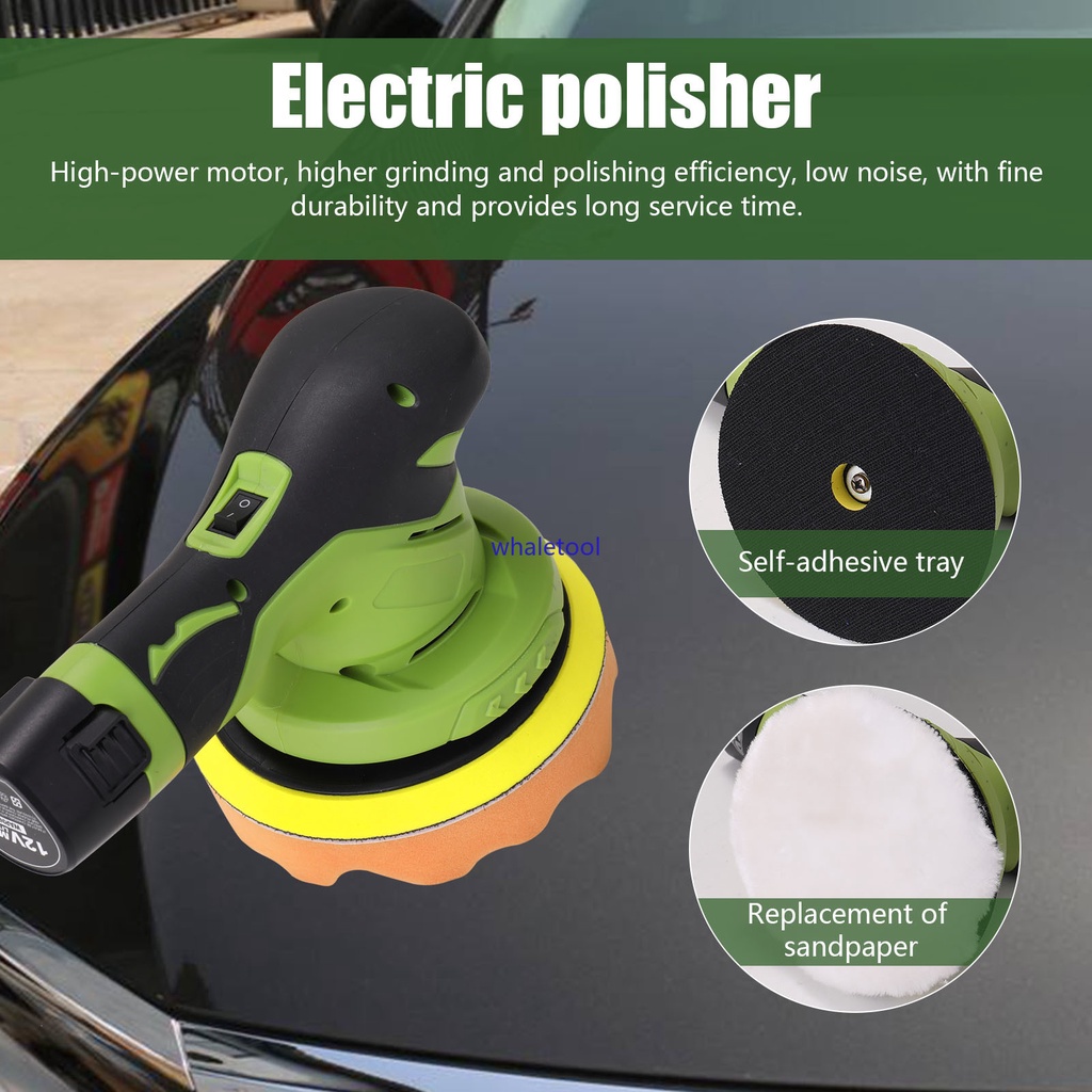 Cordless Car Polisher 12V Wireless Car Polishing Machine Brushless Dual