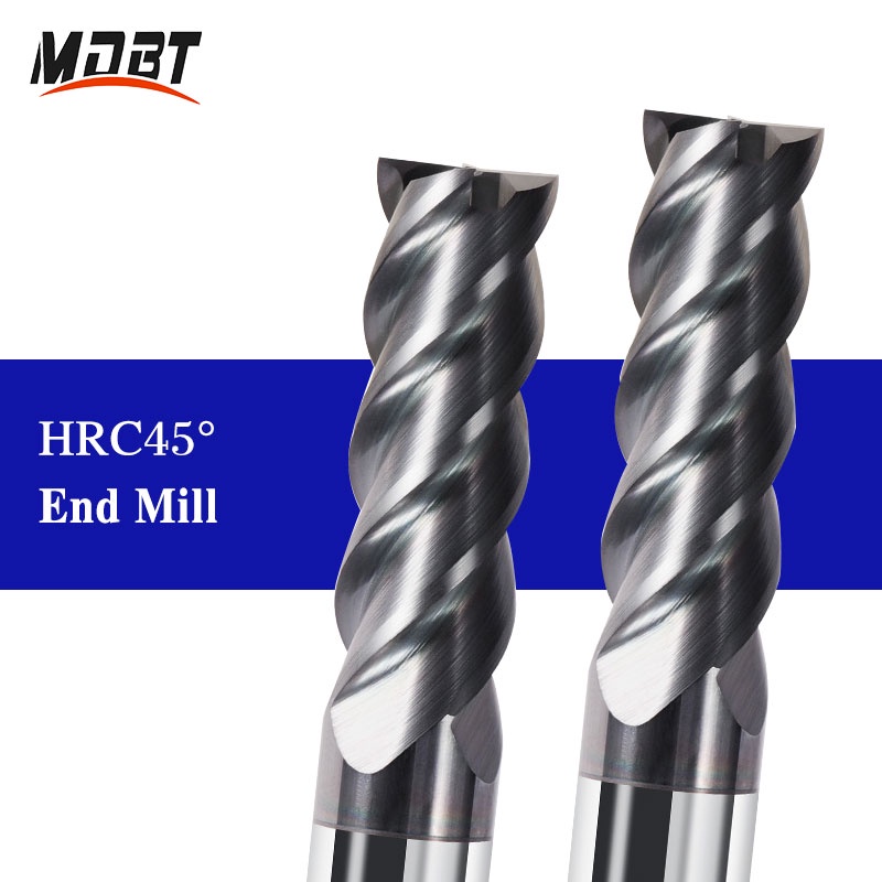 HRC45 Carbide End Mill Cutting Tools Alloy Tungsten Steel 4 Flutes 2 ...