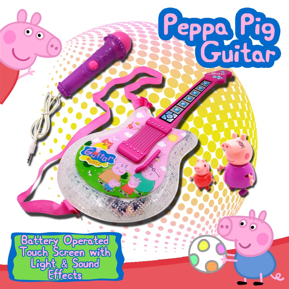 Hello Kitty Peppa Pig Musical Electronic Guitar Toy with Lights and Sounds Toys for girls