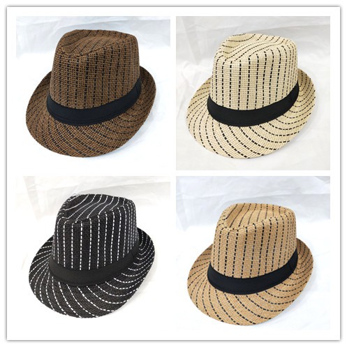 BGC Fedora hat don cap Korean version of the tide straw hat retro ...