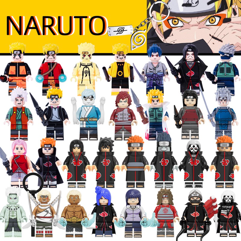 30pcs set NARUTO Comic Mini Figures Akatsuki Lego Toys Bricks