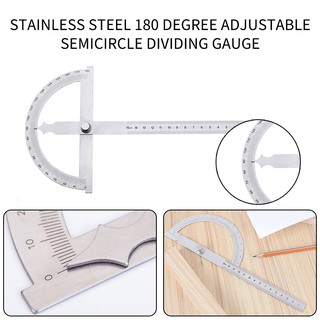 Protractor / Angle Ruler / Index Gauge Stainless Steel Angle Gauge Angle  Ruler 180 Degrees Semicircle Woodworking Angle Ruler 0-180 Degrees Length  150