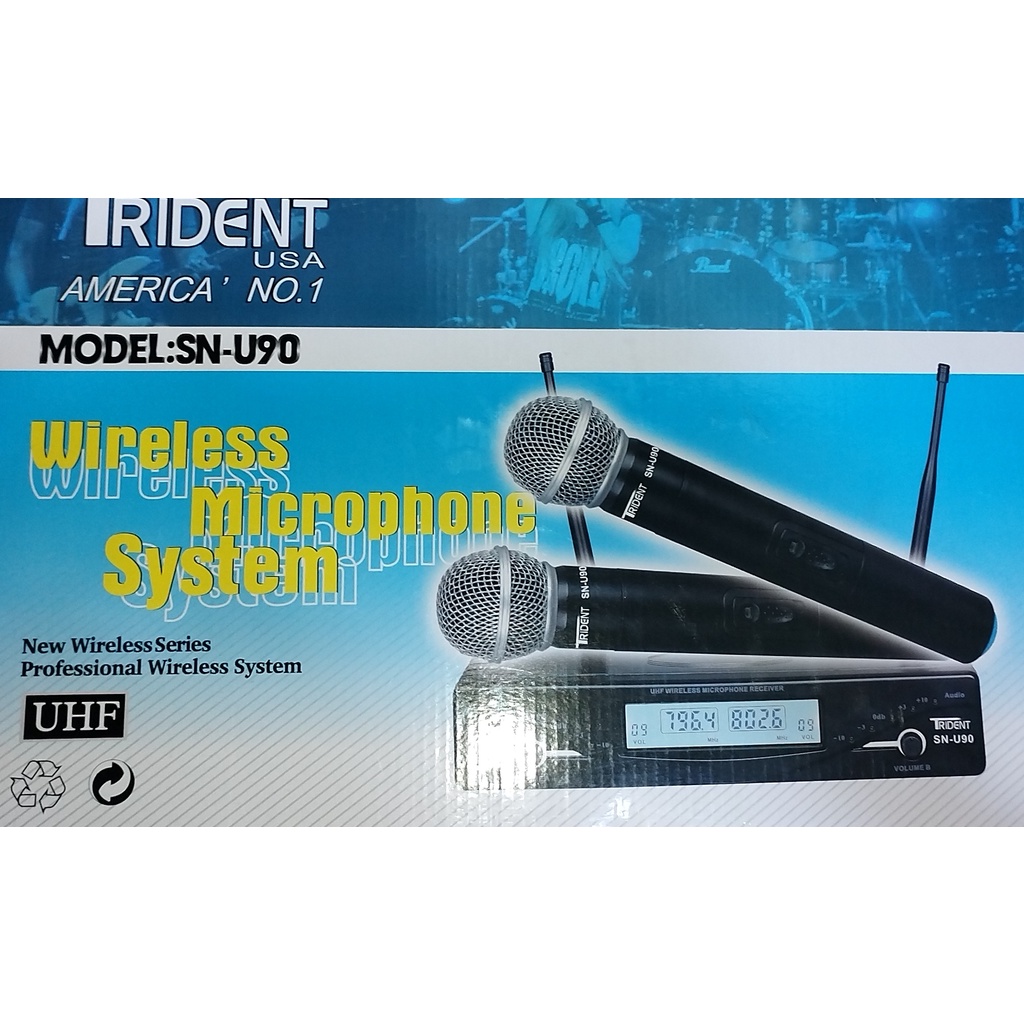 TRIDENT WIRELESS MICROPHONE SNU90 PROFESSIONAL WIRELESS MICROPHONE