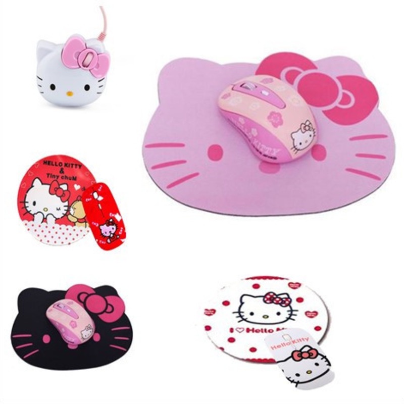 Anime Cute Creative Cartoon Hello kitty Mouse Wireless Computer Mouse 2.4ghz Usb Adapter Home