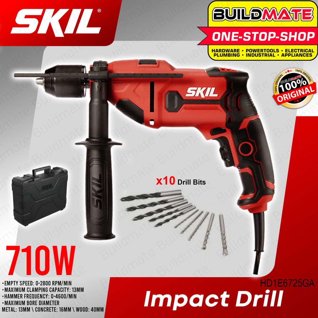 SKIL Electric Impact Drill 710W with 10 PCS Drill Bit with Case ...