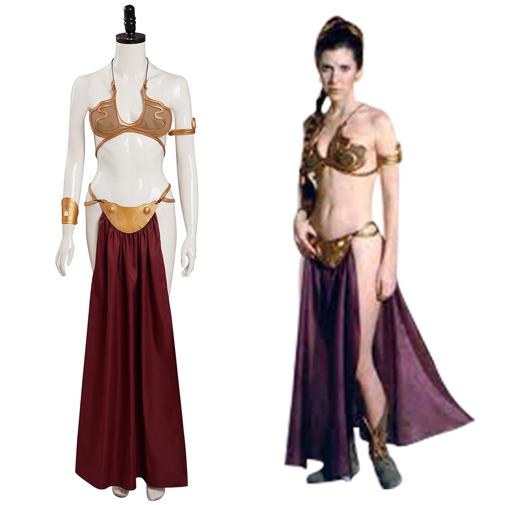 Star Wars Jedi Return Princess Leia Slave Costume Metal Bikini Do