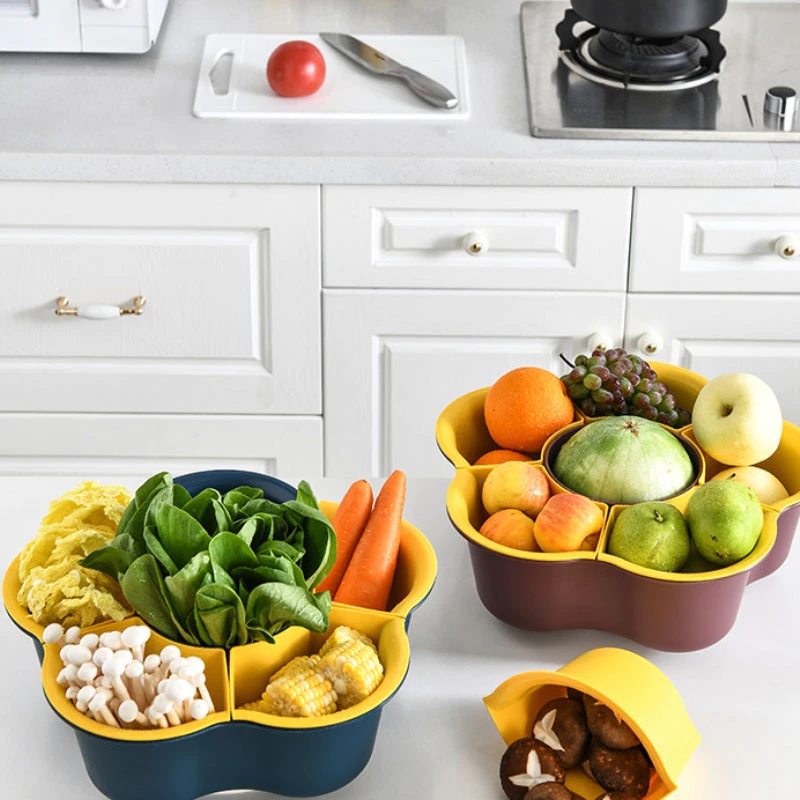 Rotating Steamboat Tray Drain Basket Vegetable Storage Tray Multi ...