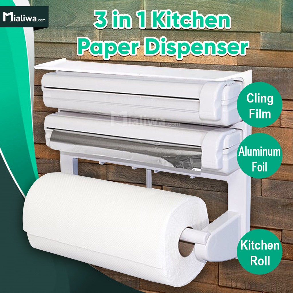 Paper towel aluminum foil saran wrap clearance dispenser