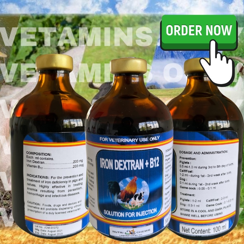 IRON DEXTRAN 20 FOR ANIMALS 100 ML VETAMINS ONLY Shopee Philippines