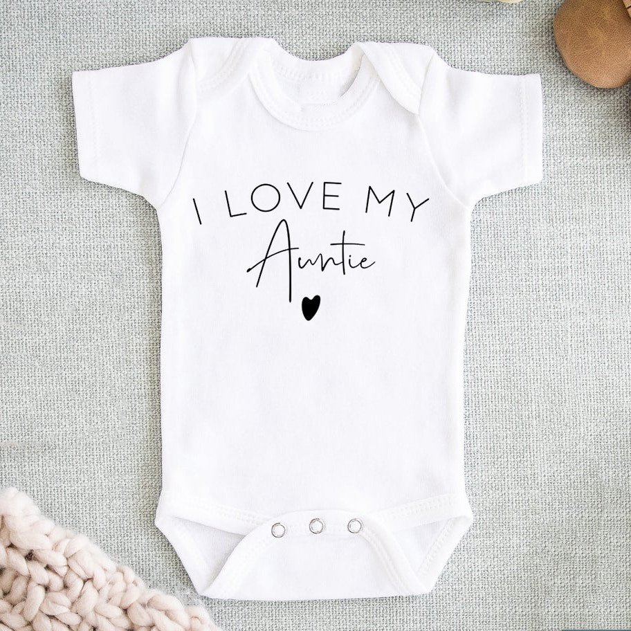I Love My Daddy/auntie/mommy/uncle Baby Onesie Funny Baby Romper
