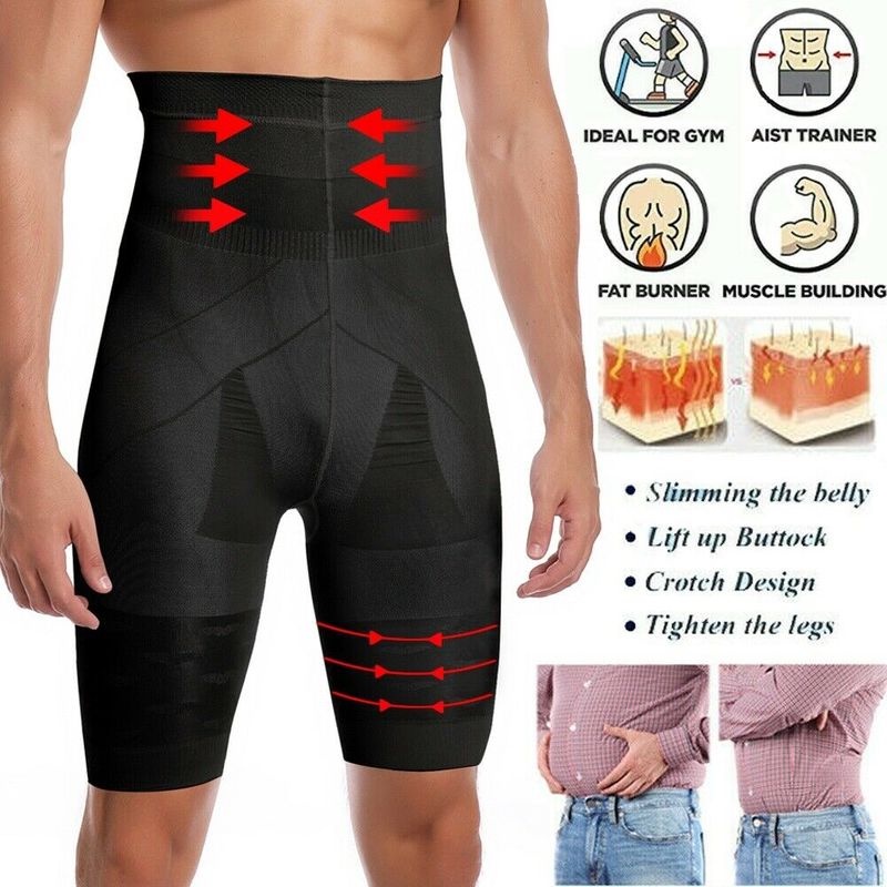 Girdle Pants Men High Waist Slimming Shaper Abdomen Girdle Underwear