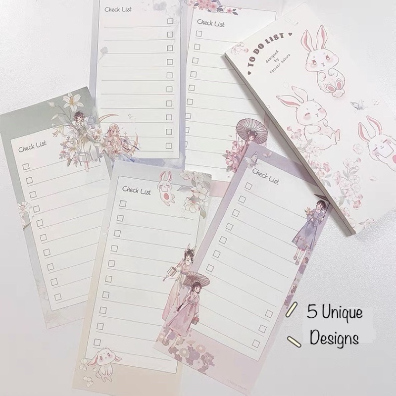 ONHAND Cherry Blossom Sakura Bunny Kawaii “To Do List” Memo Pad Notepad ...