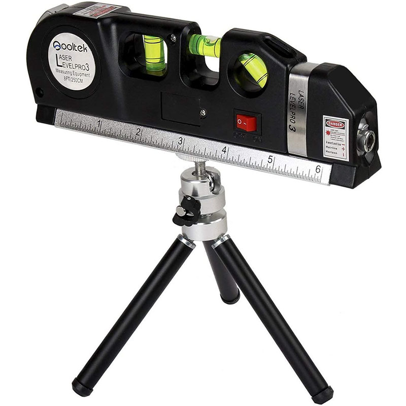 Laser Level Line Laser Measure +8ft Tape Ruler Adjusted Standard and ...