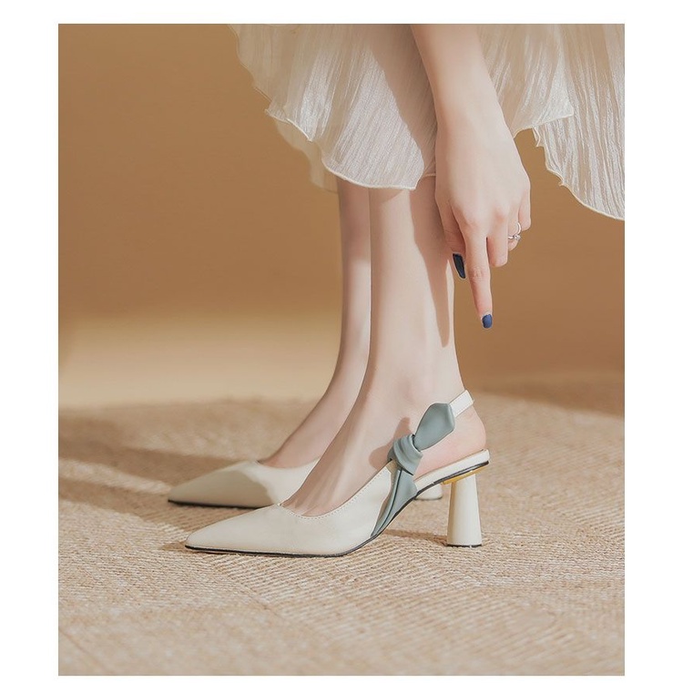 pointed toe thick heels