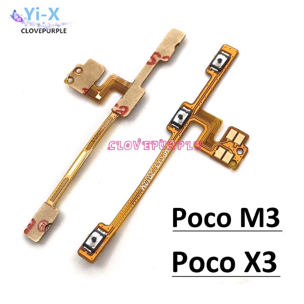 For Xiaomi Poco X3 Nfc Poco M3 Power Button On Off Volume Switch Connector Flex Cable Shopee 8813