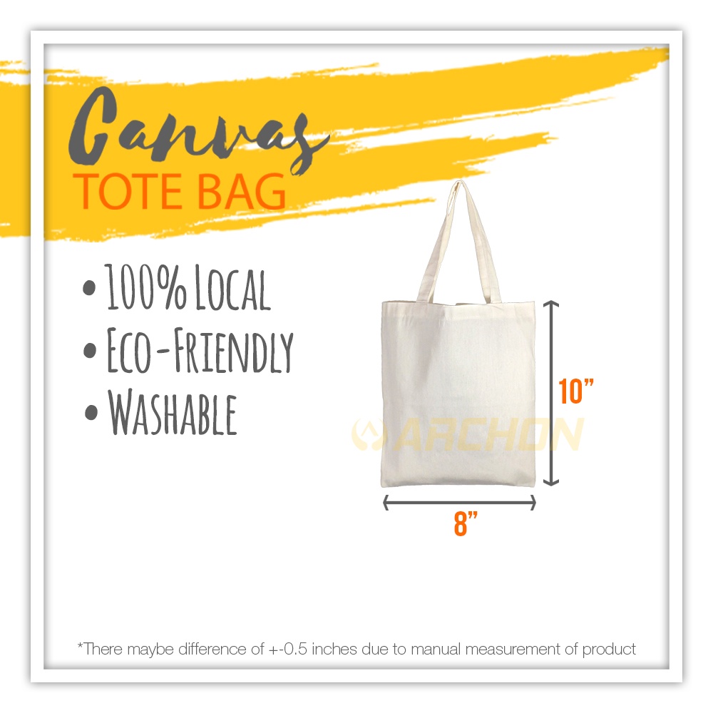 Plain Canvas Tote Bag (Katsa Bag Eco Bag) with or without Zipper