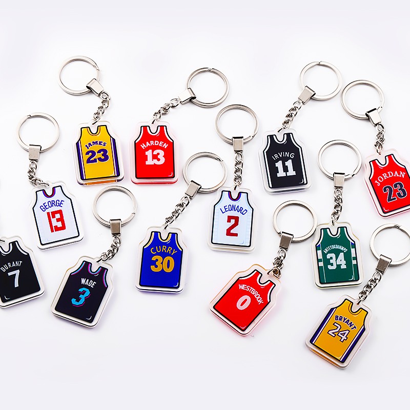 Basketball Player Kobe Bryant mini jersey Keychain James Irving Durant ...