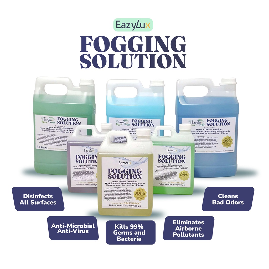EazyLux 1L Fogging Solution Fog Machine Solution Safe Fogging Solution
