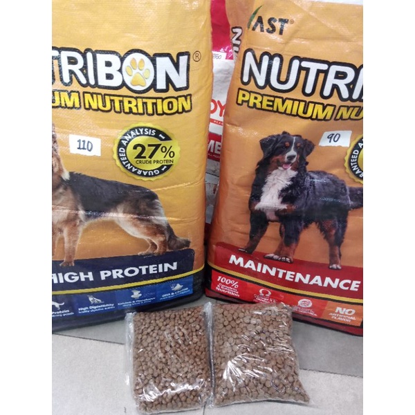 nutribon dog food high protein and maintenance 1kg/repack . Shopee