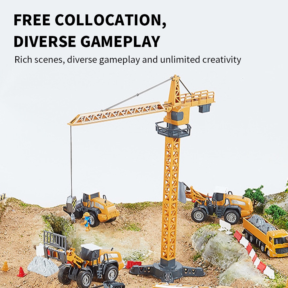 Construction Trucks Crane Excavator Toy Alloy Metal Diecast Engineering