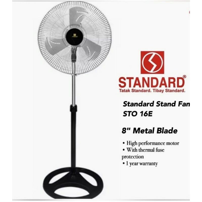 Standard Sto16 stand fan16" metal blade Shopee Philippines